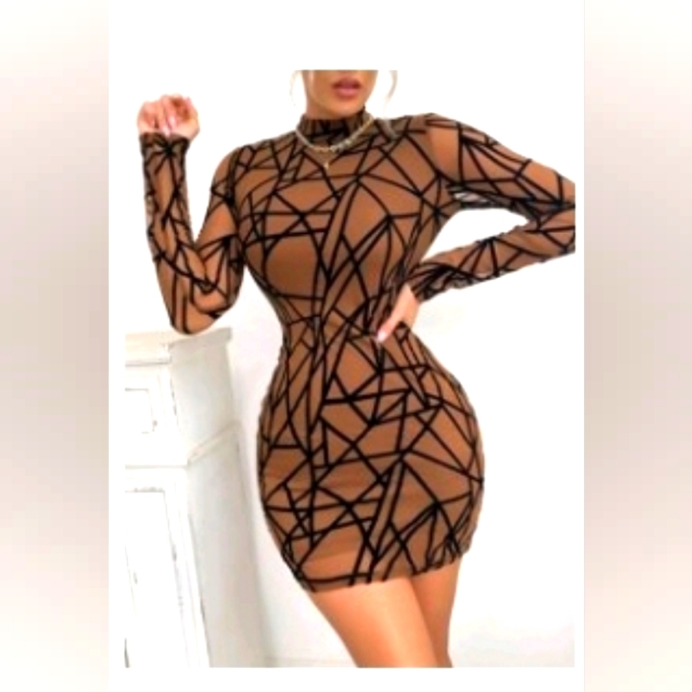 Brown Sheer Dress